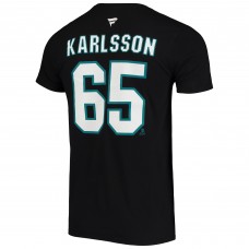 Футболка Erik Karlsson San Jose Sharks Authentic Stack - Black