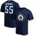 Футболка Winnipeg Jets Mark Scheifele Fanatics Navy Authentic Stack Name & Number Team