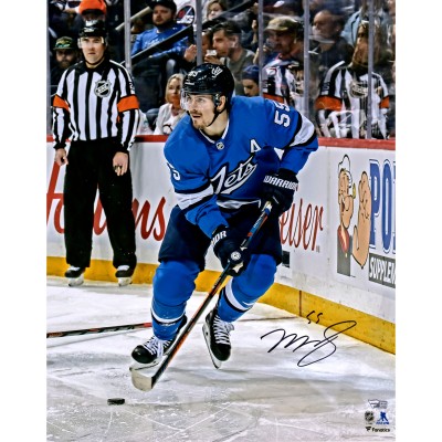 Autographed Winnipeg Jets Mark Scheifele Fanatics Authentic 16 x 20 Alternate Jersey Skating Photograph