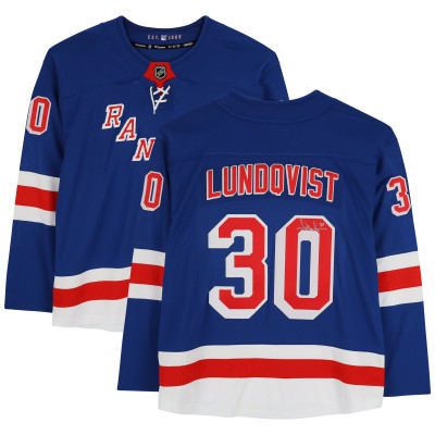Джерси с автографом New York Rangers Henrik Lundqvist Fanatics Authentic Blue Fanatics Breakaway