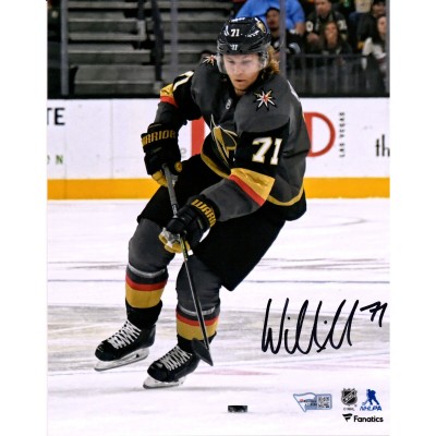 Autographed Vegas Golden Knights William Karlsson Fanatics Authentic 8 x 10 Black Jersey Skating Photograph