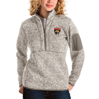 Кофта на короткой молнии Florida Panthers Antigua Womens Fortune - Oatmeal