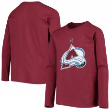 Colorado Avalanche Youth Primary Logo Long Sleeve T-Shirt - Burgundy