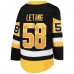 Игровая джерси Подростковая Pittsburgh Penguins Kris Letang Black Premier Player