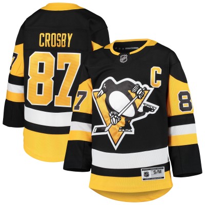 Игровая джерси Подростковая Pittsburgh Penguins Sidney Crosby Black Premier Player