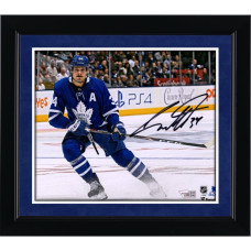 Фото с автографом Auston Matthews Toronto Maple Leafs Fanatics Authentic 8" x 10" Blue Jersey Stopping Фото с автографом Auston Matthews Toronto Maple Leafs Fanatics Authentic 8" x 10" Blue Jersey Stopping