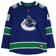 Autographed Vancouver Canucks Elias Pettersson Fanatics Authentic Blue Alternate Fanatics Breakaway Jersey