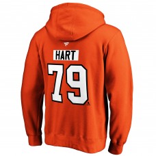 Толстовка с капюшоном Carter Hart Philadelphia Flyers Authentic Stack - Orange