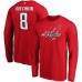 Футболка Washington Capitals Alexander Ovechkin Fanatics Red Authentic Stack Name & Number Long Sleeve