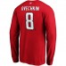 Футболка Washington Capitals Alexander Ovechkin Fanatics Red Authentic Stack Name & Number Long Sleeve