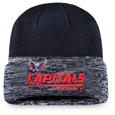 Шапка Washington Capitals Fanatics Authentic Pro Locker Room Official Graphic Cuffed Knit- Navy