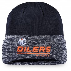 Edmonton Oilers Authentic Pro Locker Room Official Graphic Cuffed Knit Hat - Navy