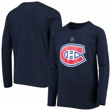 Montreal Canadiens Youth Primary Logo Long Sleeve T-Shirt - Navy