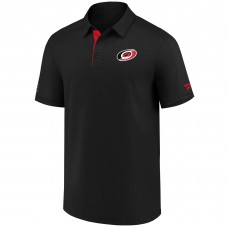 Поло Carolina Hurricanes Fanatics Black Authentic Pro Locker Room