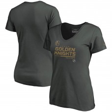 Vegas Golden Knights Womens Authentic Pro Core Collection Prime V-Neck T-Shirt - Charcoal