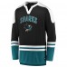 Футболка с длинным рукавом San Jose Sharks Iconic Slapshot - Black/Teal