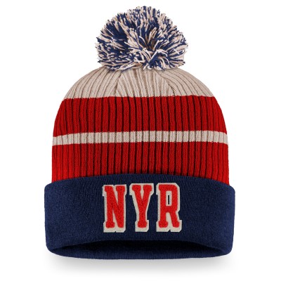 Шапка с помпоном New York Rangers Fanatics True Classics Cuffed Knit - Blue