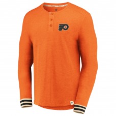 Футболка с длинным рукавом Philadelphia Flyers True Classics Henley - Heathered Orange