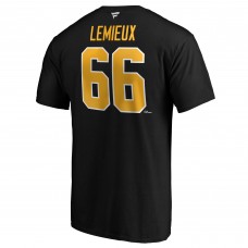 Футболка Pittsburgh Penguins Mario Lemieux Fanatics Black Authentic Stack Retired Player Name & Number Футболка Pittsburgh Penguins Mario Lemieux Fanatics Black Authentic Stack Retired Player Name & Number