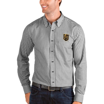 Рубашка Vegas Golden Knights Antigua Structure Button-Up - Black/White