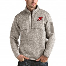 Кофта на молнии New Jersey Devils Antigua Fortune - Oatmeal