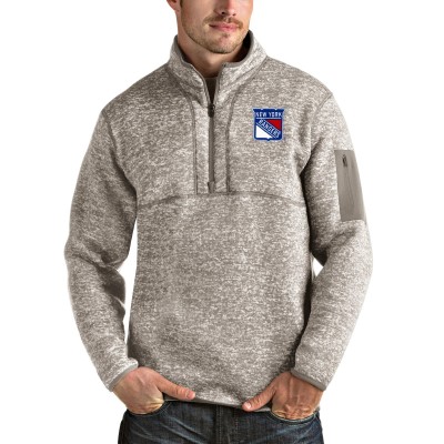 Кофта на молнии New York Rangers Antigua Fortune - Oatmeal