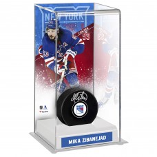 New York Rangers Mika Zibanejad Fanatics Authentic Deluxe Tall Hockey Puck Case New York Rangers Mika Zibanejad Fanatics Authentic Deluxe Tall Hockey Puck Case