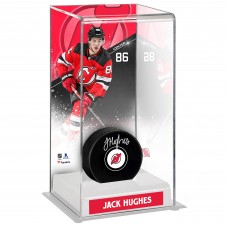 Кейс для шайбы Autographed New Jersey Devils Jack Hughes Fanatics Authentic Puck with Deluxe Tall