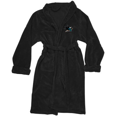 San Jose Sharks The Northwest Company Black Silk Touch Bath Robe