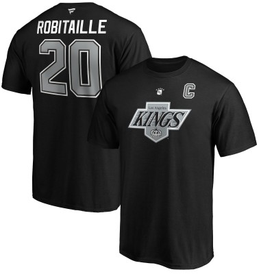 Футболка Luc Robitaille Los Angeles Kings Authentic Stack Retired Player Name & Number - Black