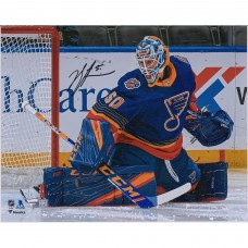 Autographed St. Louis Blues Jordan Binnington Fanatics Authentic 8 x 10 Throwback Alternate Jersey Photograph