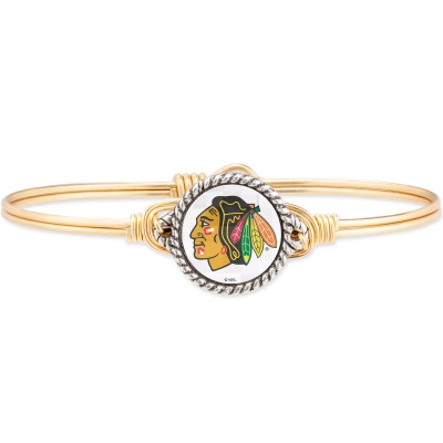 Браслет Chicago Blackhawks Luca + Danni Womens Brass Tone Bangle
