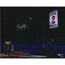 Autographed New York Rangers Brian Leetch Fanatics Authentic 16 x 20 Jersey Retirement Banner Raising Photograph Autographed New York Rangers Brian Leetch Fanatics Authentic 16 x 20 Jersey Retirement Banner Raising Photograph
