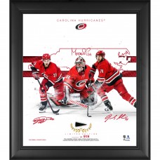 Carolina Hurricanes Fanatics Authentic Framed 15 x 17 Franchise Foundations Collage with a Piece of Game Used Puck - Limited Edition of 919