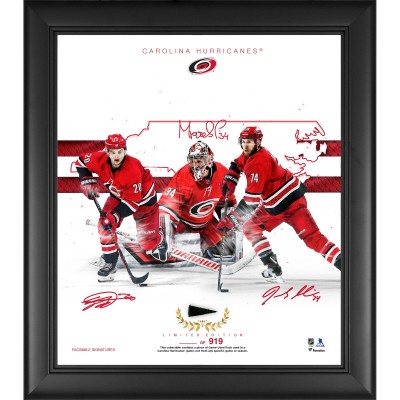 Carolina Hurricanes Fanatics Authentic Framed 15 x 17 Franchise Foundations Collage with a Piece of Game Used Puck - Limited Edition of 919
