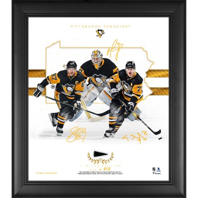 Pittsburgh Penguins Fanatics Authentic Framed 15 x 17 Franchise Foundations Collage with a Piece of Game Used Puck - Limited Edition of 412