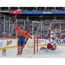 Unsigned Edmonton Oilers Connor McDavid Fanatics Authentic 2016 NHL Heritage Classic Goal Celebration Photograph Unsigned Edmonton Oilers Connor McDavid Fanatics Authentic 2016 NHL Heritage Classic Goal Celebration Photograph