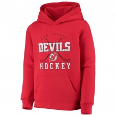 New Jersey Devils Youth Digital Fleece Pullover Hoodie - Red