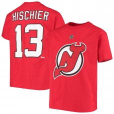 Футболка Nico Hischier New Jersey Devils Youth - Red