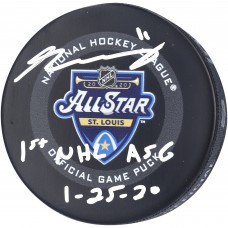 Шайба Travis Konecny Philadelphia Flyers Fanatics Authentic Autographed 2020 NHL All-Star Game Official with 1st NHL ASG 1/25/20 Inscription