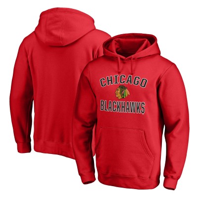 Толстовка Chicago Blackhawks Fanatics Red Team Victory Arch Fitted