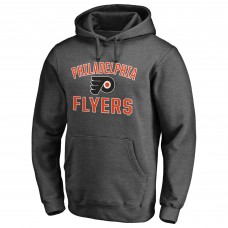 Philadelphia Flyers Team Victory Arch Fitted Pullover Hoodie - Heather Charcoal
