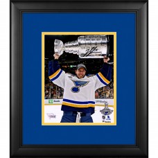 Autographed St. Louis Blues Jordan Binnington Fanatics Authentic Framed 8 x 10 2019 Stanley Cup Champions Raising Cup Photograph