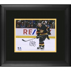 Autographed Vancouver Canucks Brock Boeser Fanatics Authentic Framed 8 x 10 Black Jersey Skating Photograph