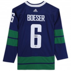Autographed Vancouver Canucks Brock Boeser Fanatics Authentic Blue Alternate Adidas Authentic Jersey