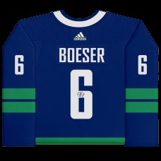 Autographed Vancouver Canucks Brock Boeser Fanatics Authentic Blue Alternate Adidas Authentic Jersey