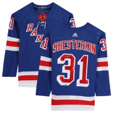 Игровая джерси Autographed New York Rangers Igor Shesterkin Fanatics Authentic Blue Adidas Authentic