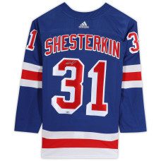 Джерси с автографом New York Rangers Igor Shesterkin Fanatics Authentic Blue Adidas Authentic Джерси с автографом New York Rangers Igor Shesterkin Fanatics Authentic Blue Adidas Authentic
