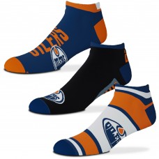 Edmonton Oilers For Bare Feet Three-Pack Show Me The Money Ankle Socks