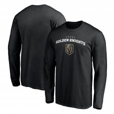 Vegas Golden Knights Team Logo Lockup Long Sleeve T-Shirt - Black